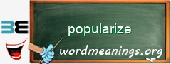 WordMeaning blackboard for popularize